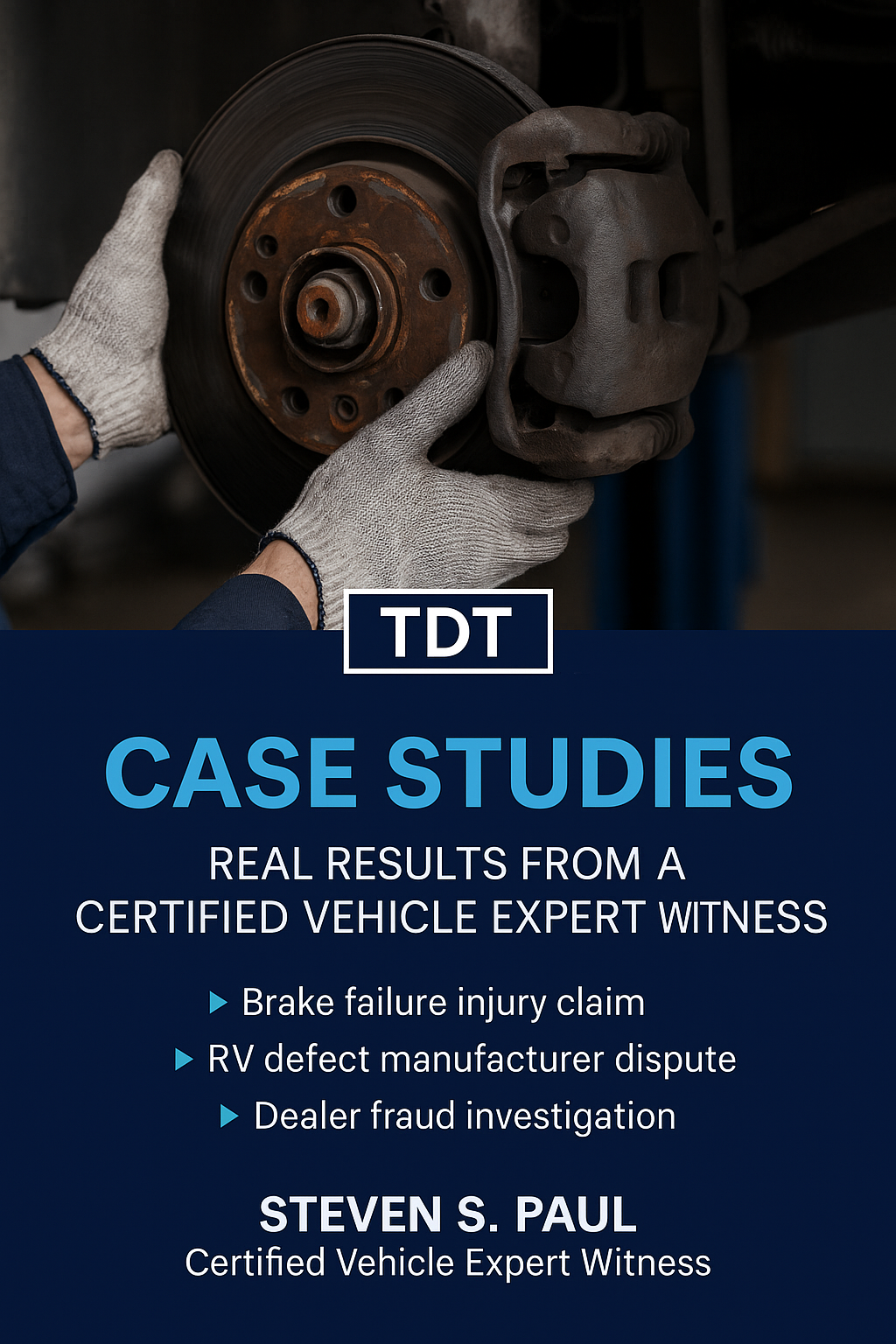 vehicle-expert-witness-case-studies-cover Cover image for the Vehicle Expert Witness Case Studies PDF by Steven S. Paul